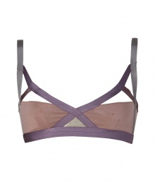 Spearheading the innerwear-as-outerwear trend, VPLs easy to layer pieces offer a fashion-forward alternative to lingerie - Two-tone multi-strap front with soft half-cups, adjustable straps - Pair with matching panties for stylish lounging or under a low-cut sleeveless top Spearheading the innerwear-as-outerwear trend, VPLs easy to layer pieces offer a fashion-forward alternative to lingerie - Two-tone multi-strap front with soft half-cups, adjustable straps - Pair with matching panties for stylish lounging or under a low-cut sleeveless top