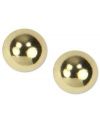 Everyday classics. Stay on the ball with these golden stud earrings by Jones New York. Crafted in gold tone mixed metal. Approximate diameter: 1/2 inch.
