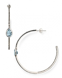 Add prismatic sparkle to your accessorizing mantra with this pair of silver and crystal hoop earrings from Judith Jack. In a just-right size with delicate in-set detailing, this pair epitomizes easy chic. Add prismatic sparkle to your accessorizing mantra with this pair of silver and crystal hoop earrings from Judith Jack. In a just-right size with delicate in-set detailing, this pair epitomizes easy chic.