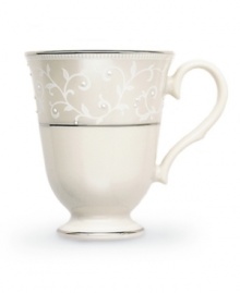 Welcome your guests to the table with the formal elegance of Lenox's Pearl Innocence dinnerware and dishes collection. This fine bone china brings together a graceful tone-on-tone design with hand enameled pearl-like accents and rich bands of polished platinum. Qualifies for Rebate Welcome your guests to the table with the formal elegance of Lenox's Pearl Innocence dinnerware and dishes collection. This fine bone china brings together a graceful tone-on-tone design with hand enameled pearl-like accents and rich bands of polished platinum. Qualifies for Rebate
