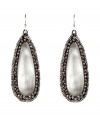 Sophisticated grey sprig tear earrings - These glamorous earrings are an ultra-chic addition to any outfit - Grey Lucite teardrop charm encased in gunmetal - Made by famous jewelry genius and celeb favorite Alexis Bittar