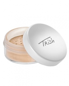 This 100% natural, long-wearing loose mineral powder gives buildable coverage with the benefit of sun protection while it evens out and brightens skin's tone.* Can be used as a primary foundation or for touch-ups.* Can be applied wet or dry* Ideal for all skin typesDirections: After removing the seal, close the top of the powder and tap upside down to release the perfect dose of powder.Using your Trish foundation brush for a sheer natural finish or a Professional Sponge for more concentrated coverage apply first where the most coverage is needed. When using a brush for application, press and sweep for the most natural finish. When applying with the Professional Sponge, dip and roll the sponge into the powder and press and roll onto the skin.Trish Tip: Dampen your professional sponge or brush to apply powder for additional spot coverage.