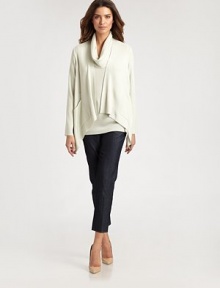 Lightweight stretch denim, tailored in an ultra-flattering cropped, slim silhouette.Self waistbandZip fly with hook-and-bar closureSide slash pocketsCropped, tapered legInseam, about 2777% cotton/23% elasterellDry cleanMade in USA of Italian fabricModel shown is 5'10 (177cm) wearing US size 2. Lightweight stretch denim, tailored in an ultra-flattering cropped, slim silhouette.Self waistbandZip fly with hook-and-bar closureSide slash pocketsCropped, tapered legInseam, about 2777% cotton/23% elasterellDry cleanMade in USA of Italian fabricModel shown is 5'10 (177cm) wearing US size 2.
