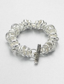 EXCLUSIVELY AT SAKS. From the Rondelle Collection. A celebration of the founding years of this brand, this jingling, ring stacked, sterling silver link chain is accented with sparkling marcasite. MarcasiteSterling silverLength, about 7.8Toggle closureMade in Italy EXCLUSIVELY AT SAKS. From the Rondelle Collection. A celebration of the founding years of this brand, this jingling, ring stacked, sterling silver link chain is accented with sparkling marcasite. MarcasiteSterling silverLength, about 7.8Toggle closureMade in Italy