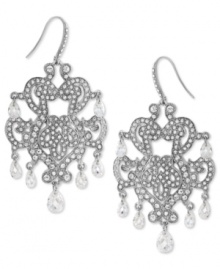 Support a worthy cause in style. The 40th Anniversary Limited Edition chandelier earrings from Carolee are crafted from silver-tone mixed metal and feature stunning glass accents for a glamorous effect. Approximate drop: 2-1/2 inches. Support a worthy cause in style. The 40th Anniversary Limited Edition chandelier earrings from Carolee are crafted from silver-tone mixed metal and feature stunning glass accents for a glamorous effect. Approximate drop: 2-1/2 inches.
