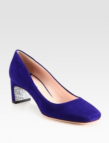 Classic suede silhouette with a glittered heel and bottom. Suede and glittered heel, 2 (50mm)Suede upperLeather lining and solePadded insoleMade in ItalyOUR FIT MODEL RECOMMENDS ordering one half size up as this style runs small. Classic suede silhouette with a glittered heel and bottom. Suede and glittered heel, 2 (50mm)Suede upperLeather lining and solePadded insoleMade in ItalyOUR FIT MODEL RECOMMENDS ordering one half size up as this style runs small.