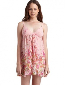 THE LOOKVibrant floral printAdjustable shoulder strapsV-neck with soft cupsElastic Empire waistCascading ruffles under the bustPartial open frontTHE FITAbout 33 from shoulder to hemTHE MATERIALPolyesterCARE & ORIGINMachine washImported THE LOOKVibrant floral printAdjustable shoulder strapsV-neck with soft cupsElastic Empire waistCascading ruffles under the bustPartial open frontTHE FITAbout 33 from shoulder to hemTHE MATERIALPolyesterCARE & ORIGINMachine washImported
