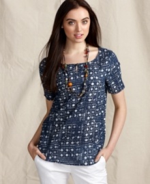 This cotton top from Tommy Hilfiger is part of a collection inspired by Africa. All proceeds go to Millennium Promise, which benefits the development of African communities -- a stylish way to do good! This cotton top from Tommy Hilfiger is part of a collection inspired by Africa. All proceeds go to Millennium Promise, which benefits the development of African communities -- a stylish way to do good!