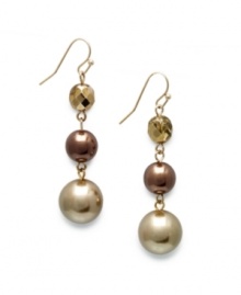 These charming chandelier earrings from Charter Club will add flair to your fall wardrobe, whether for everyday wear or even a special occasion. Made with glass beads and imitation pearls in gold tone mixed metal. Approximate drop: 2-1/4 inches. These charming chandelier earrings from Charter Club will add flair to your fall wardrobe, whether for everyday wear or even a special occasion. Made with glass beads and imitation pearls in gold tone mixed metal. Approximate drop: 2-1/4 inches.