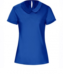 With its sweet round collar and glistening silk-satin, Steffen Schrauts short sleeve top is workweek essential packed with pairing possibilities - Round collar, short sleeves, slit with button closure at nape - Softly tailored fit - Wear with a pencil skirt and heels, or dress down with skinny jeans and your favorite flats With its sweet round collar and glistening silk-satin, Steffen Schrauts short sleeve top is workweek essential packed with pairing possibilities - Round collar, short sleeves, slit with button closure at nape - Softly tailored fit - Wear with a pencil skirt and heels, or dress down with skinny jeans and your favorite flats