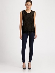 Delicate beaded embroidery adds a vintage-inspired touch to whisperweight modal.RoundneckSleevelessScalloped hemAbout 26 from shoulder to hemModalDry cleanMade in USA of imported fabricModel shown is 5'10 (177cm) wearing US size Small.This style runs large. We recommend ordering one size down for a standard fit. Delicate beaded embroidery adds a vintage-inspired touch to whisperweight modal.RoundneckSleevelessScalloped hemAbout 26 from shoulder to hemModalDry cleanMade in USA of imported fabricModel shown is 5'10 (177cm) wearing US size Small.This style runs large. We recommend ordering one size down for a standard fit.