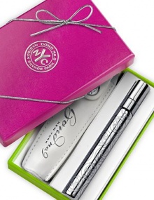 EXCLUSIVELY AT SAKS The go-everywhere, refillable silvertone pocket spray, patterned with multiples of the Bond No. 9 token in its own white leatherette pouch. Top Notes: Grape Hyacinth, Huckleberry, Prairie Dropseed Grass Middle Notes: Red Leaf Rose, Red Hunter Tulips Base notes: Hoptree, Teakwood and Vetiver Root. 0.25 oz. EXCLUSIVELY AT SAKS The go-everywhere, refillable silvertone pocket spray, patterned with multiples of the Bond No. 9 token in its own white leatherette pouch. Top Notes: Grape Hyacinth, Huckleberry, Prairie Dropseed Grass Middle Notes: Red Leaf Rose, Red Hunter Tulips Base notes: Hoptree, Teakwood and Vetiver Root. 0.25 oz.