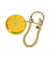 Stylish charm from American trend guru Marc Jacobs - Girly, sweet and decorative - Gold-toned chain with cute slice of lemon glass pendant - A great upgrade for any bag style - Cool as a gift for a best friend, sister or daughter
