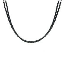 Turn heads. Paired with a simple button-up or a party dress, this choker featuring two strands of faceted jet beads sparkles. Necklace by 2028 crafted in mixed metal. Approximate length: 12 inches + 4-inch extender. Turn heads. Paired with a simple button-up or a party dress, this choker featuring two strands of faceted jet beads sparkles. Necklace by 2028 crafted in mixed metal. Approximate length: 12 inches + 4-inch extender.