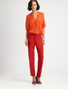 Timelessly tailored pants made from Italian wool with a hint of stretch.Belt loopsHook-and-eye closureZip flyContrast stripe along each sideSlash pocketsBack waist darts and welt pocketsInseam, about 30Rise, about 9Wool/Lycra®Dry cleanImported of Italian fabric Model shown is 5'9 (175cm) wearing US size 4. Timelessly tailored pants made from Italian wool with a hint of stretch.Belt loopsHook-and-eye closureZip flyContrast stripe along each sideSlash pocketsBack waist darts and welt pocketsInseam, about 30Rise, about 9Wool/Lycra®Dry cleanImported of Italian fabric Model shown is 5'9 (175cm) wearing US size 4.