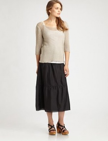 Made from fine Italian linen, this boxy knit offers a relaxed fit and refined style.ScoopneckThree-quarter sleevesPull-on styleAbout 22 from shoulder to hemLinenDry cleanImported of Italian fabric Model shown is 5'10 (177cm) wearing US size Small. Made from fine Italian linen, this boxy knit offers a relaxed fit and refined style.ScoopneckThree-quarter sleevesPull-on styleAbout 22 from shoulder to hemLinenDry cleanImported of Italian fabric Model shown is 5'10 (177cm) wearing US size Small.