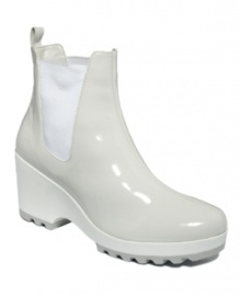 Weather isn't a factor when you're stylishly prepared! The Lorraine Chelsea ankle boots by Rockport feature a high-shine finish, rubber sole for traction and elastic gore for a fit that seals out the chill. Weather isn't a factor when you're stylishly prepared! The Lorraine Chelsea ankle boots by Rockport feature a high-shine finish, rubber sole for traction and elastic gore for a fit that seals out the chill.