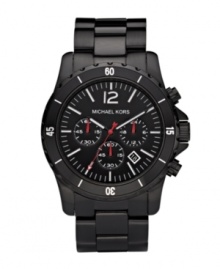 A jet black sport watch to track your every second, by Michael Kors. A jet black sport watch to track your every second, by Michael Kors.