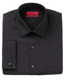 Go for the cool contrast. This black Alfani RED dress shirt is the perfect foundation for a bright tie. Go for the cool contrast. This black Alfani RED dress shirt is the perfect foundation for a bright tie.