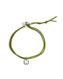 Alex Woo's clover-trimmed cord stamps a fortunate wrist. Slip on this good luck charm with similar styles to be sartorially lucky. Alex Woo's clover-trimmed cord stamps a fortunate wrist. Slip on this good luck charm with similar styles to be sartorially lucky.