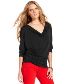 A slinky cowlneck top from MICHAEL Michael Kors embodies both versatility and romance in a softly draped silhouette. Wear it with your favorite jeans for classic style or give it an extra pop with bright colored denim. A slinky cowlneck top from MICHAEL Michael Kors embodies both versatility and romance in a softly draped silhouette. Wear it with your favorite jeans for classic style or give it an extra pop with bright colored denim.