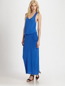 Sporty chic, this maxi silhouette features an athletic-style racerback tank top and convenient slash pockets.ScoopneckSleevelessSlash pocketsPull-on styleAbout 56 from shoulder to hemViscoseDry cleanImported Model shown is 5'11½ (181cm) wearing US size Small. Sporty chic, this maxi silhouette features an athletic-style racerback tank top and convenient slash pockets.ScoopneckSleevelessSlash pocketsPull-on styleAbout 56 from shoulder to hemViscoseDry cleanImported Model shown is 5'11½ (181cm) wearing US size Small.