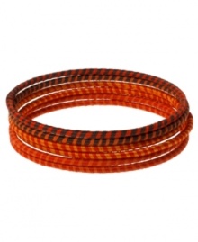 Wrap your wrists in stackable style! Kenneth Cole New York's bracelet set features 6 separate bangles highlighting multi-thread color. Crafted in silver tone mixed metal. Approximate diameter: 2-1/2 inches. Wrap your wrists in stackable style! Kenneth Cole New York's bracelet set features 6 separate bangles highlighting multi-thread color. Crafted in silver tone mixed metal. Approximate diameter: 2-1/2 inches.