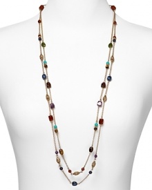 Inject a dose of exotic appeal with this color-rich necklace from Lauren Ralph Lauren, featuring an array of multi hued stones. Crafted of gold plated metal, it's the perfect piece to elevate your look from ordinary to opulent. Inject a dose of exotic appeal with this color-rich necklace from Lauren Ralph Lauren, featuring an array of multi hued stones. Crafted of gold plated metal, it's the perfect piece to elevate your look from ordinary to opulent.