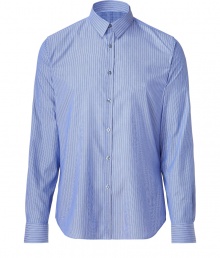 Infuse casual-cool into your off-duty look with this slim fit button down from PS by Paul Smith - Small spread collar, front button placket, button-detailed cuffs, rounded hem, all-over stripe print - Style with chinos, a V-neck cardigan, and loafers Infuse casual-cool into your off-duty look with this slim fit button down from PS by Paul Smith - Small spread collar, front button placket, button-detailed cuffs, rounded hem, all-over stripe print - Style with chinos, a V-neck cardigan, and loafers