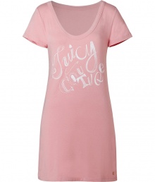 Adorable gilded rose sleep shirt from Juicy Couture - Stay cozy and stylish in this sweet sleep shirt - Oversized fit in a delicate pink cotton-blend - Juicy Couture logo on front - Perfect for glamorous lounging Adorable gilded rose sleep shirt from Juicy Couture - Stay cozy and stylish in this sweet sleep shirt - Oversized fit in a delicate pink cotton-blend - Juicy Couture logo on front - Perfect for glamorous lounging