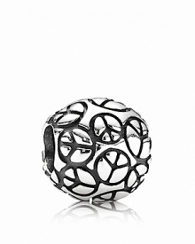 Give peace a chance - this sterling silver PANDORA charm conveys a kind message. Give peace a chance - this sterling silver PANDORA charm conveys a kind message.