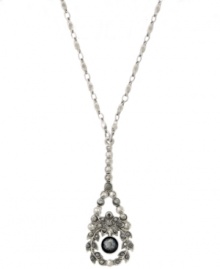 Graceful and glimmering. A pretty pear-shaped pendant sets apart this distinctive Y necklace from 2028. Set in silver tone mixed metal, it's embellished with sparkling Czech glass accents. Approximate length: 16 inches + 3-inch extender. Approximate drop: 1-3/4 inches. Graceful and glimmering. A pretty pear-shaped pendant sets apart this distinctive Y necklace from 2028. Set in silver tone mixed metal, it's embellished with sparkling Czech glass accents. Approximate length: 16 inches + 3-inch extender. Approximate drop: 1-3/4 inches.