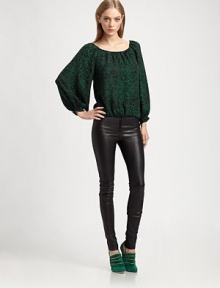 EXCLUSIVELY AT SAKS. Smocking at the neck and sleeves adds a voluminous, feminine shape to this vibrant silk design.Smocked boatneckGathered sleevesSmocked cuffsBlouson bodiceSilkDry cleanImportedModel shown is 5'9 (175cm) wearing US size Small. EXCLUSIVELY AT SAKS. Smocking at the neck and sleeves adds a voluminous, feminine shape to this vibrant silk design.Smocked boatneckGathered sleevesSmocked cuffsBlouson bodiceSilkDry cleanImportedModel shown is 5'9 (175cm) wearing US size Small.
