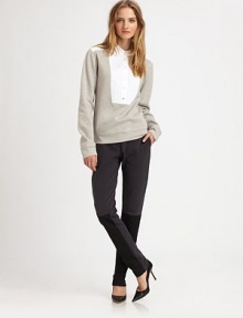 Entirely new class of staples, this ultra-soft, everyday sweatshirt is updated by a Mandarin collar and Oxford placket. Mandarin collarButton placketLong sleevesWoven trim at backCottonDry cleanImportedModel shown is 5'9 (175cm) wearing US size Small. Entirely new class of staples, this ultra-soft, everyday sweatshirt is updated by a Mandarin collar and Oxford placket. Mandarin collarButton placketLong sleevesWoven trim at backCottonDry cleanImportedModel shown is 5'9 (175cm) wearing US size Small.