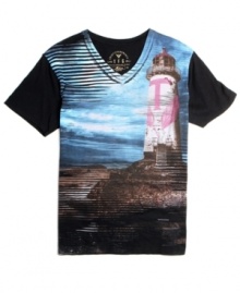 Visual aids. This hip T shirt from Triple Fat Goose had a big bold graphic to steer your style in the right direction.