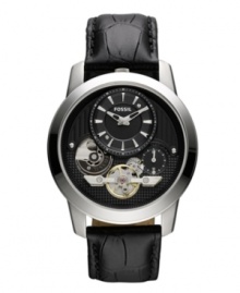 Fossil puts a twist on classic with this attractive dress watch. Fossil puts a twist on classic with this attractive dress watch.