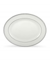 From the Lenox Classic Collection, Federal Platinum formal dinnerware and dishes add a luxurious note to your table. Made of exquisite white bone china with platinum trim, a complete selection of pieces is available. Coordinating Debut Platinum crystal stemware adds the finishing flourish. Qualifies for Rebate