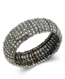 Simply elegant. INC International Concepts takes a subdued approach with this bracelet, crafted from hematite tone mixed metal. It's adorned with glass stones for a classic touch. Approximate diameter: 7-1/2 inches. Simply elegant. INC International Concepts takes a subdued approach with this bracelet, crafted from hematite tone mixed metal. It's adorned with glass stones for a classic touch. Approximate diameter: 7-1/2 inches.