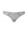 Sweet heather grey jersey thong - This casual thong is perfect for everyday wear - Comfortable fit with an adorable classic cut - Great under any outfit - Made by high-end intimate apparel brand Kiki de Montparnasse