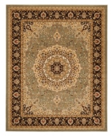 Evoking the look of ancient Persian textiles, the Majesty area rug from Safavieh incorporates decadent colorization with impeccable designs. Crafted in Turkey of heat-set polypropylene for long-lasting endurance and sheer color brilliance. (Clearance)