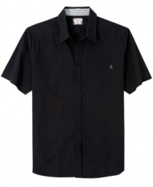 A short-sleeved sport shirt that's not short on style: The X Factor shirt from Volcom. A short-sleeved sport shirt that's not short on style: The X Factor shirt from Volcom.