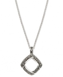 Glamour and glitz in just the right amount. Judith Jack's enchanting pendant necklace features marcasite (1 ct. t.w.) in a stylish diamond pattern. Setting and chain crafted in sterling silver. Approximate length: 16 inches. Approximate drop: 1-1/4 inch. Glamour and glitz in just the right amount. Judith Jack's enchanting pendant necklace features marcasite (1 ct. t.w.) in a stylish diamond pattern. Setting and chain crafted in sterling silver. Approximate length: 16 inches. Approximate drop: 1-1/4 inch.