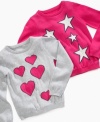 This So Jenni sweater is so cute! Choose from a vibrant star or heart print.