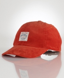 A classic baseball cap in durable corduroy is accented with Ralph Lauren's signature Polo Country patch at the front for an iconic finish. A classic baseball cap in durable corduroy is accented with Ralph Lauren's signature Polo Country patch at the front for an iconic finish.