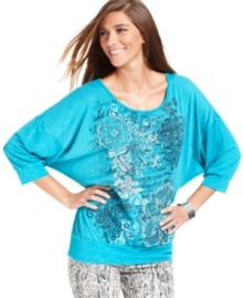 Airy dolman sleeves and a banded hem create a relaxed silhouette for this easy-to-wear Style&co.'s top! Airy dolman sleeves and a banded hem create a relaxed silhouette for this easy-to-wear Style&co.'s top!