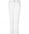 Classic white ankle length jeans from Michael Kors - Infuse instant chic to any ensemble with these bright white jeans - Five-pocket, cropped silhouette, gold-tone rivets - Wear with an oversized sweater, trench, and wedges