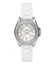 All the sparkle and style of the Riley watch by Fossil, scaled down for a more delicate look. All the sparkle and style of the Riley watch by Fossil, scaled down for a more delicate look.