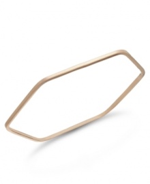 Geometric glamour. Style takes shape for Studio Silver with its hexagon bangle bracelet, set in 18k rose gold over sterling silver for a lustrous effect. Approximate diameter: 3 inches. Geometric glamour. Style takes shape for Studio Silver with its hexagon bangle bracelet, set in 18k rose gold over sterling silver for a lustrous effect. Approximate diameter: 3 inches.