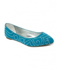 Love the details. Studding along the upper of Enzo Angiolini's Sanhi ballet flats makes this pair an easy choice for effortless style. Love the details. Studding along the upper of Enzo Angiolini's Sanhi ballet flats makes this pair an easy choice for effortless style.