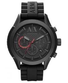 Become a man of mystery with this dark and intriguing watch from AX Armani Exchange.